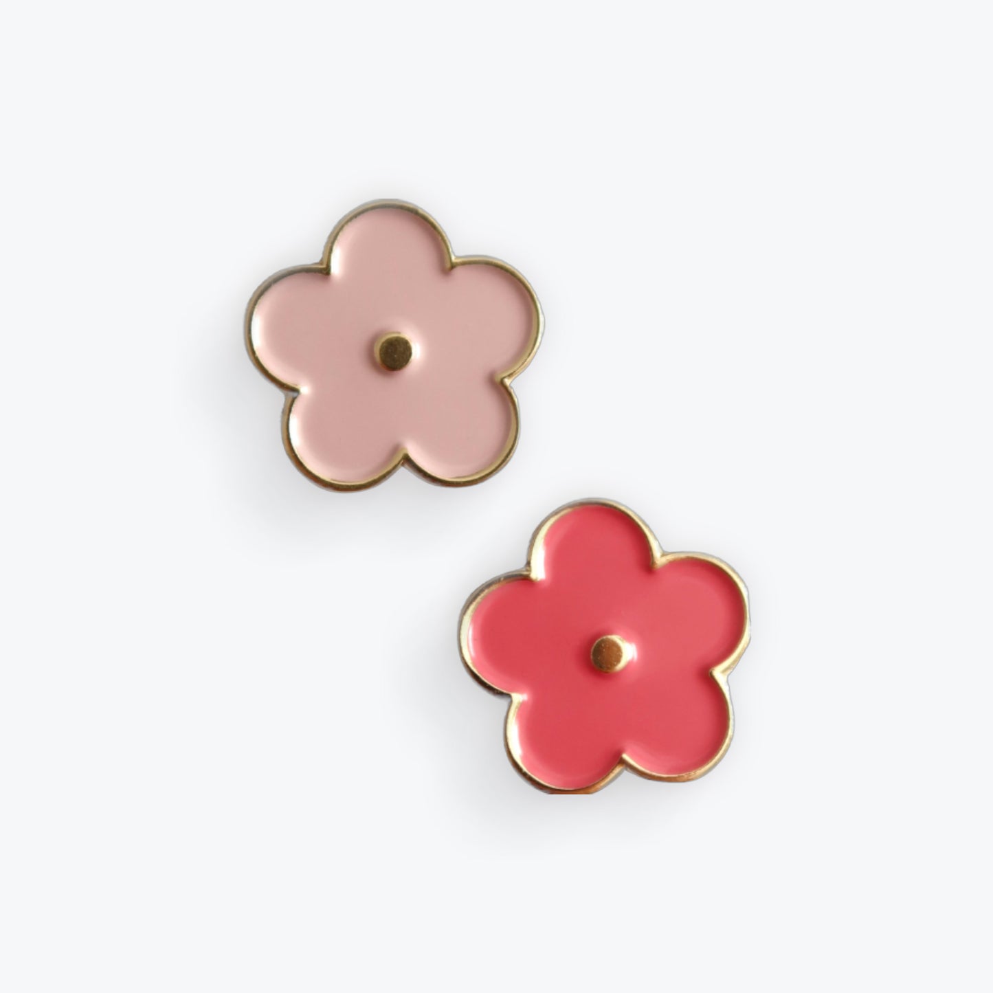Pink Flower Pin Set