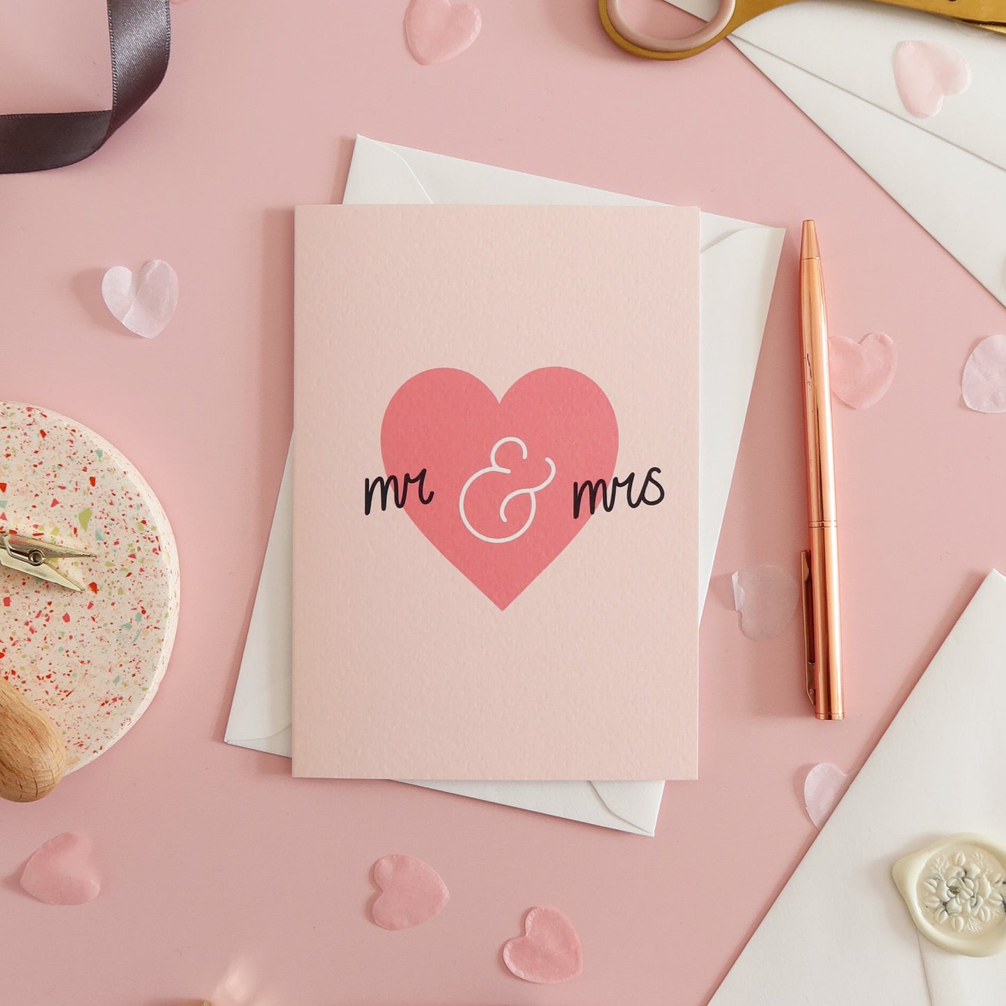 Mr and Mrs Wedding Card