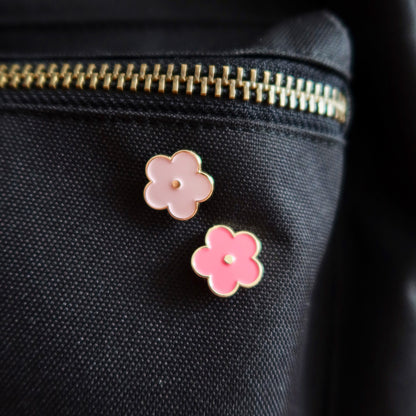 Pink Flower Pin Set