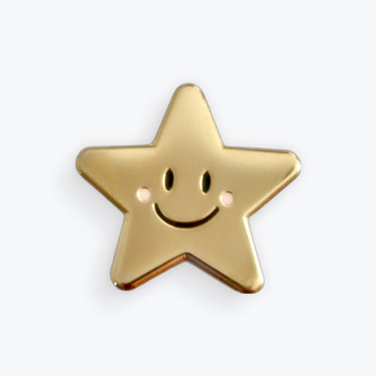 Gold Star Pin Badge