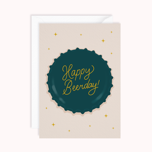 Happy Beerday Birthday Card