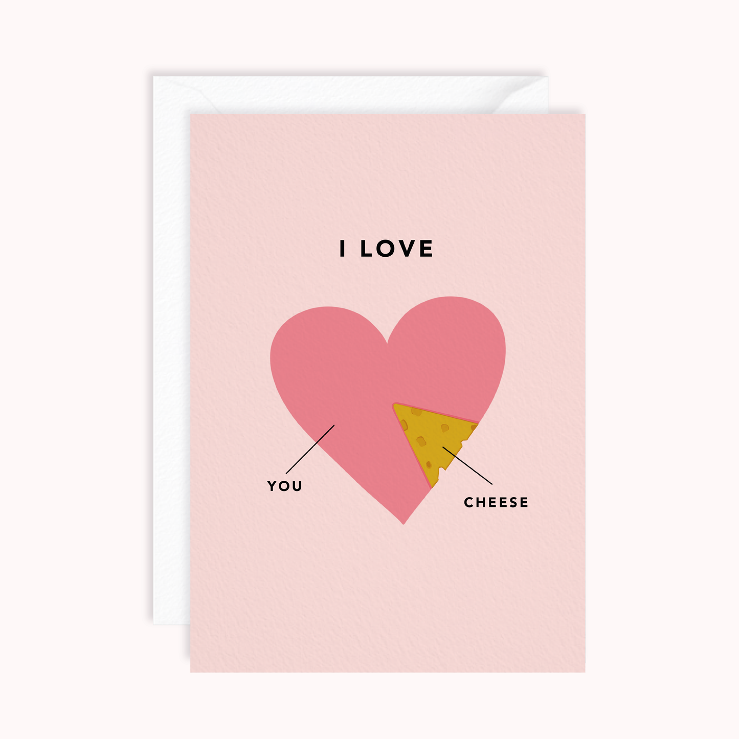 I Love Cheese and You Card