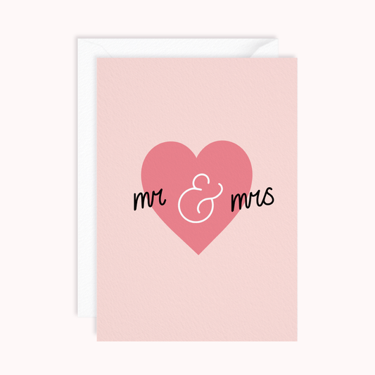 Mr and Mrs Wedding Card