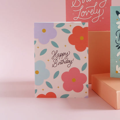 Floral Happy Birthday Card
