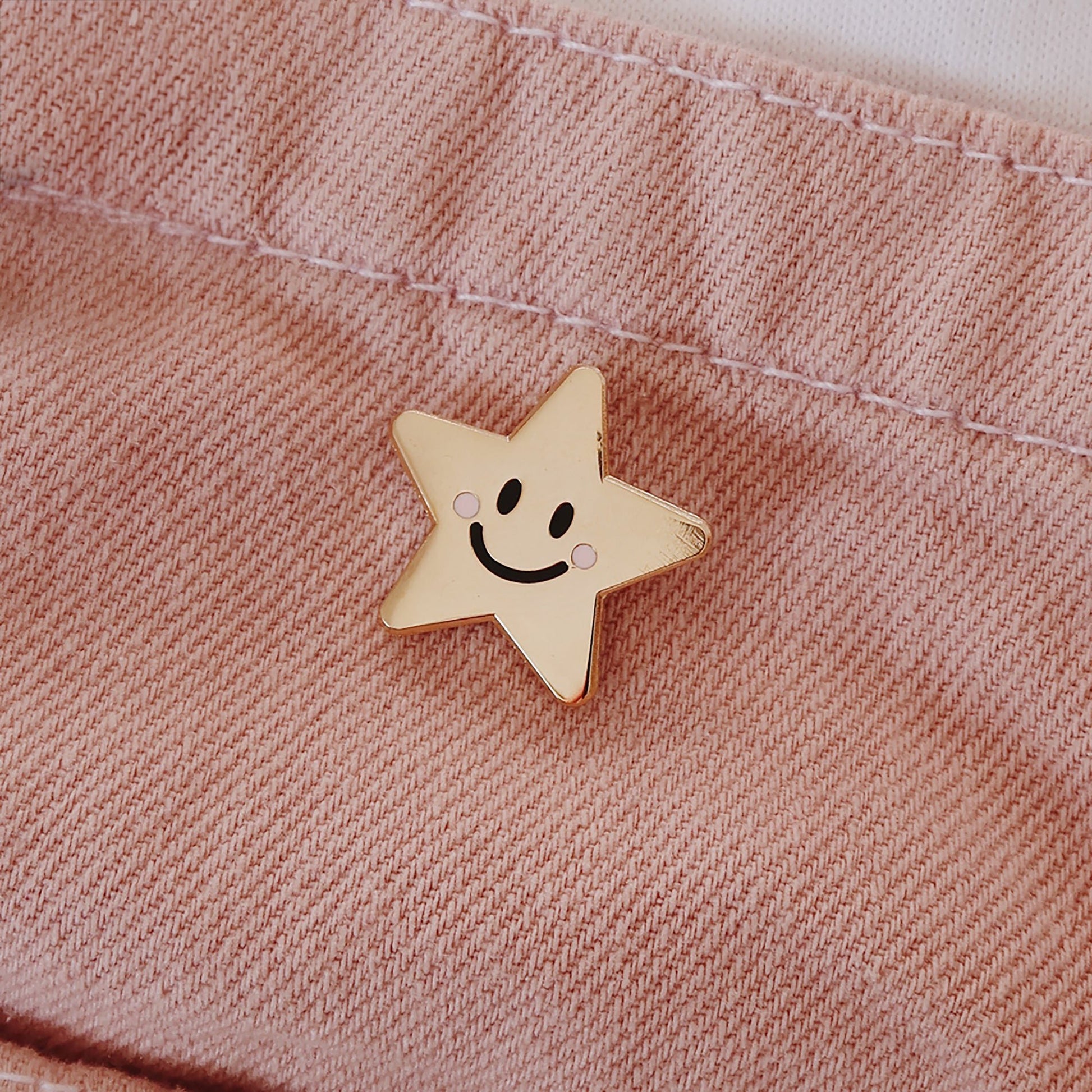 Gold Star Pin Badge - Stay Soft Co