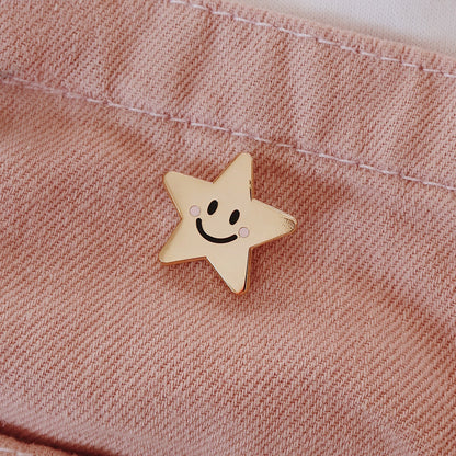 Gold Star Pin Badge - Stay Soft Co