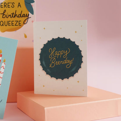 Happy Beerday Birthday Card - Stay Soft Co