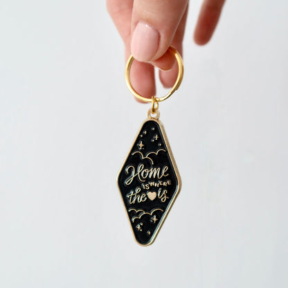 Home Is Where The Heart Is Keychain - Stay Soft Co