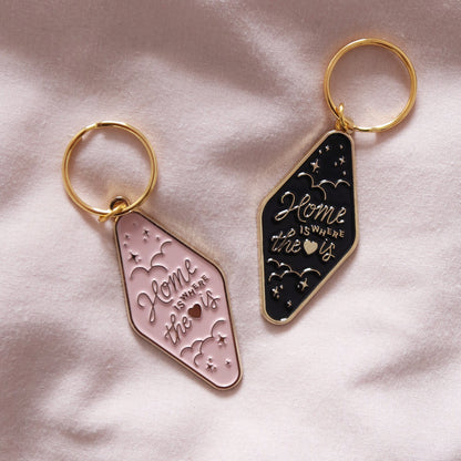 Home Is Where The Heart Is Keychain - Stay Soft Co