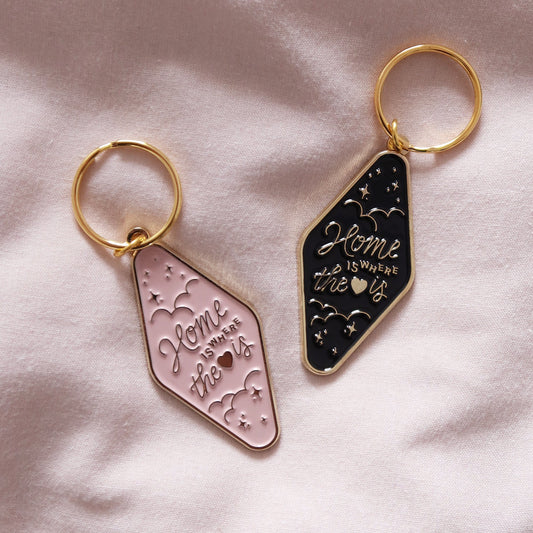 Home Is Where The Heart Is Keychain - Stay Soft Co