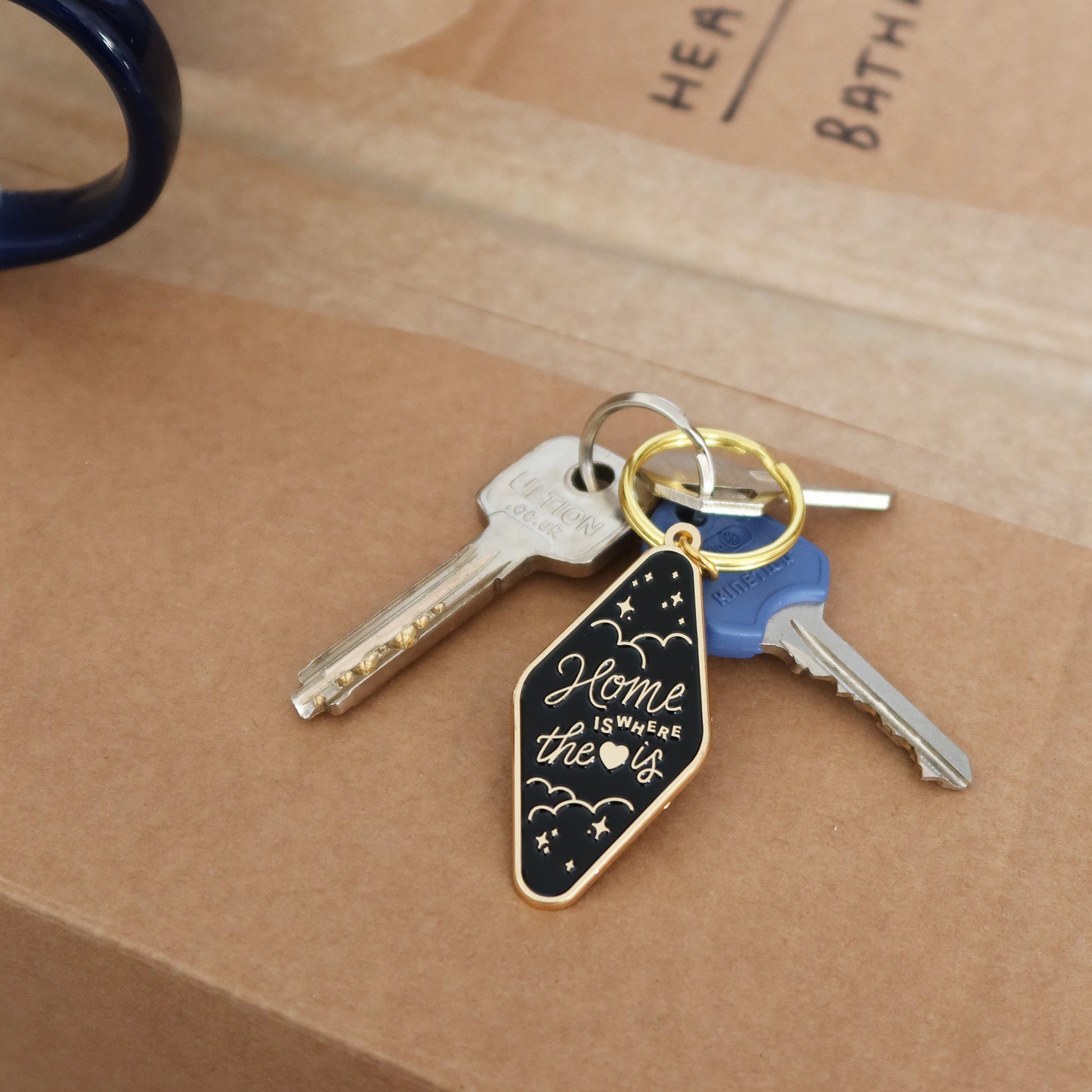 Home Is Where The Heart Is Keychain - Stay Soft Co