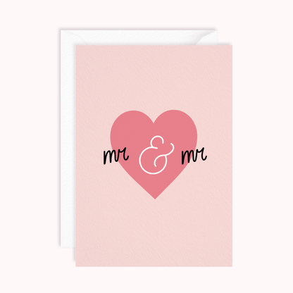 Mr and Mr Wedding Card - Stay Soft Co