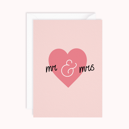 Mr and Mrs Wedding Card - Stay Soft Co