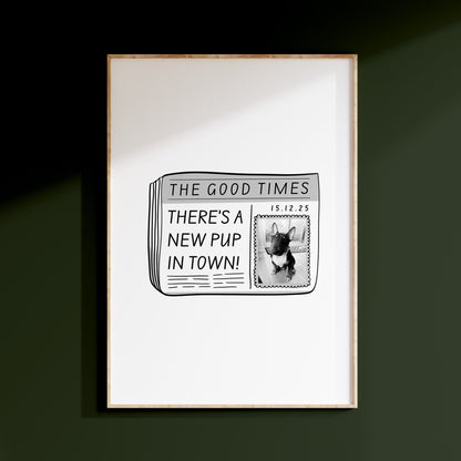Personalised Newspaper Print - Stay Soft Co