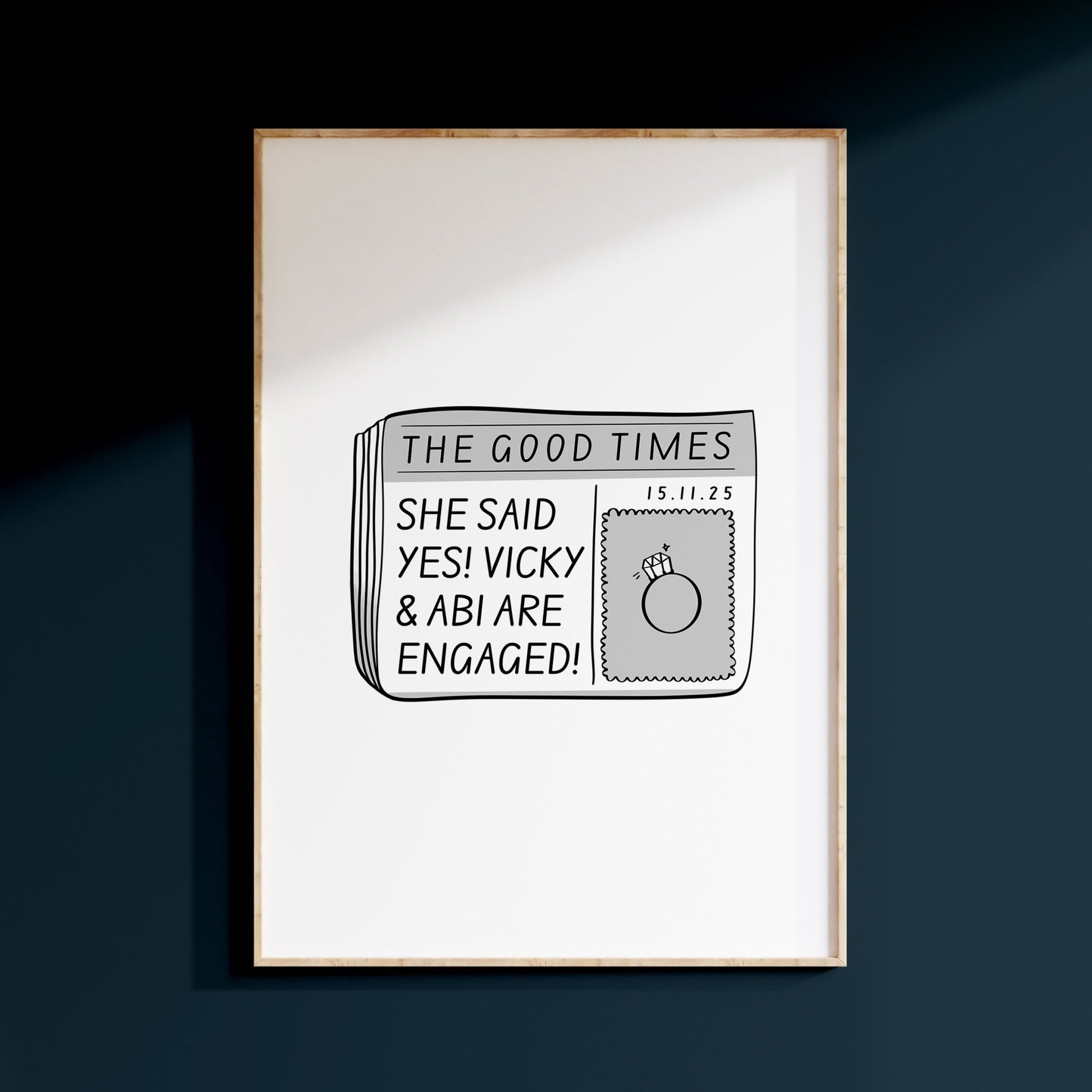 Personalised Newspaper Print - Stay Soft Co