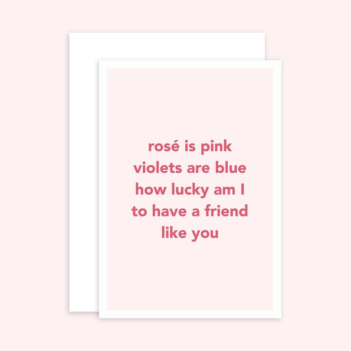 Rosé Is Pink, Violets Are Blue Galentine’s Day Card Multipack (5 Pack) - Stay Soft Co