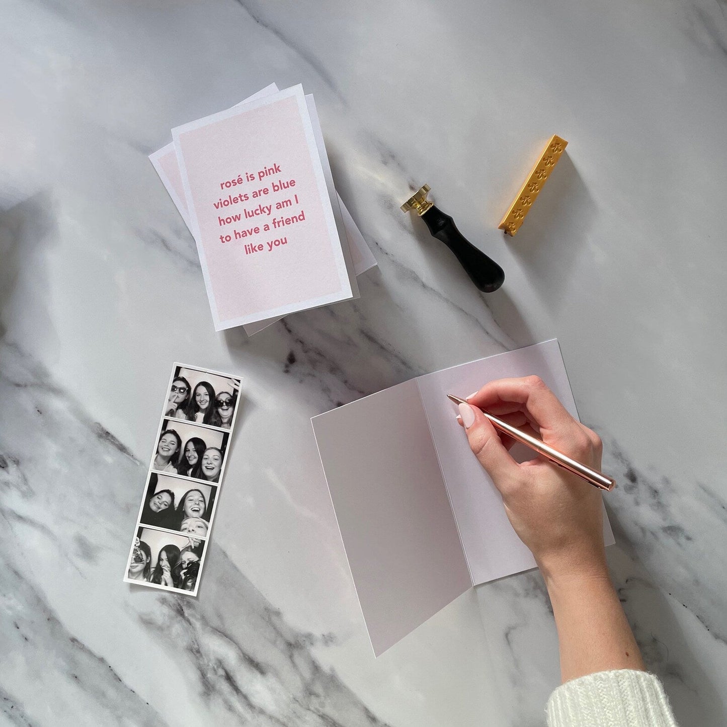 Rosé Is Pink, Violets Are Blue Galentine’s Day Card Multipack (5 Pack) - Stay Soft Co