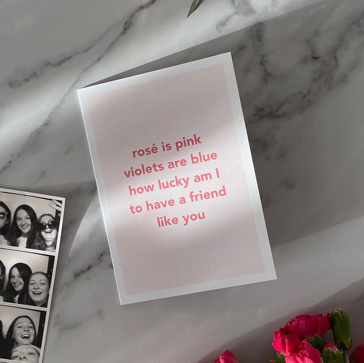 Rosé Is Pink, Violets Are Blue Galentine’s Day Card - Stay Soft Co